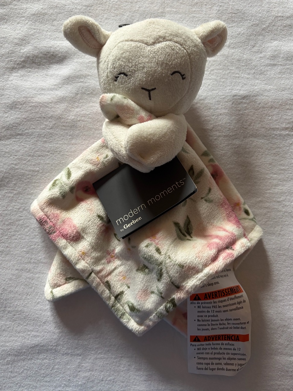 Modern Moments by Gerber Floral Lamb Lovey Security Blanket